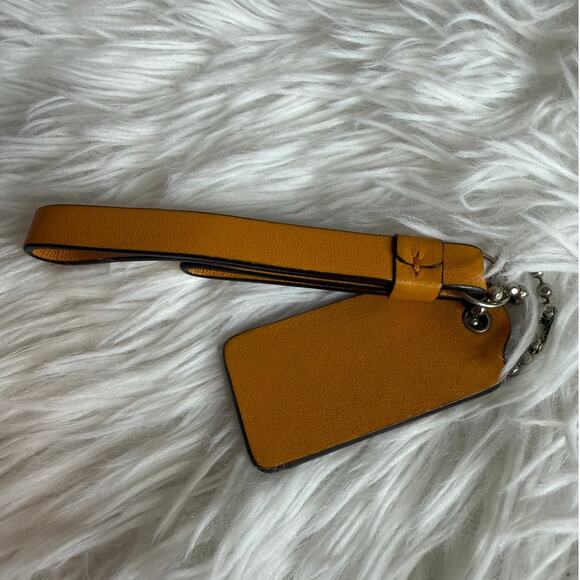 2" COACH Orange Fob Bag Charm Hang tag Hangtag - Picture 2 of 2